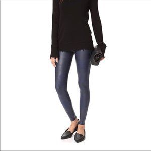 Spanx Faux Leather Leggings in Midnight Navy